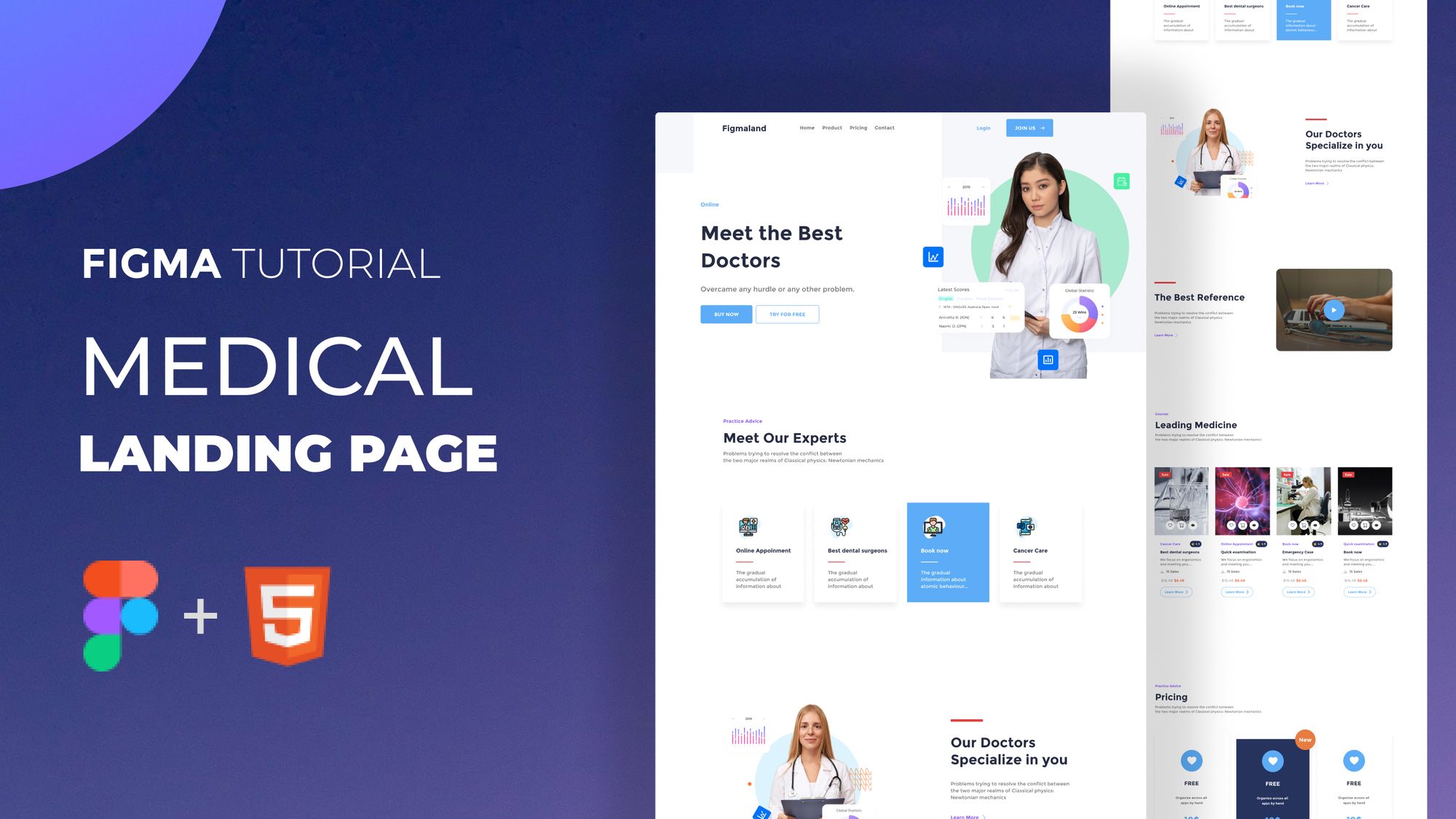 Figma Tutorial: Medical Landing Page Design From Figma to HTML (Theme Composer Plugin)