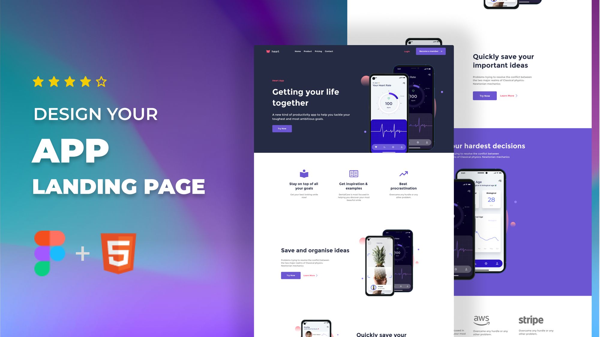 Figma Tutorial – How to design a Mobile APP landing page