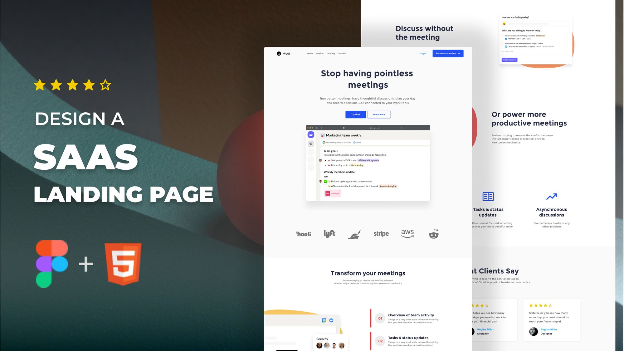 Figma Tutorial – How to Design a SAAS landing page