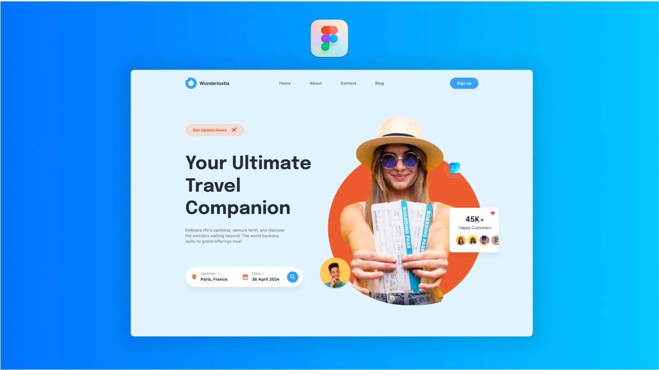 Figma Tutorial: Design Travel Header