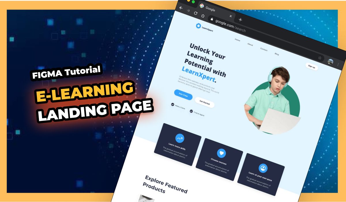 Figma Design Guide: Crafting E-learning Landing Page