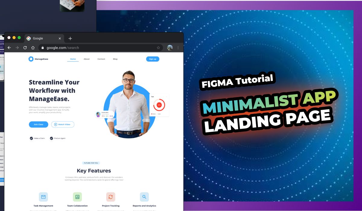 Creating management app Landing Pages with Figma: Tutorial for Beginners