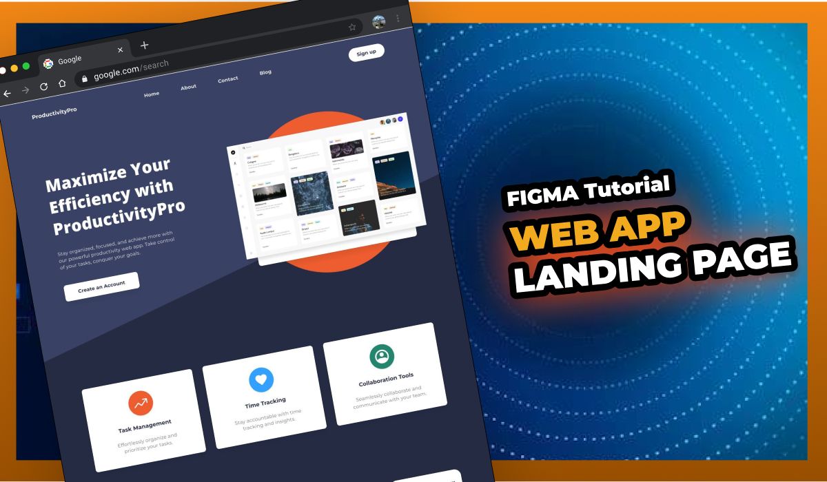 Figma UI Design Tutorial: Building a web app Landing Page