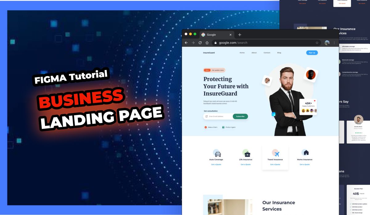Figma Tutorial: Designing Business Landing Page