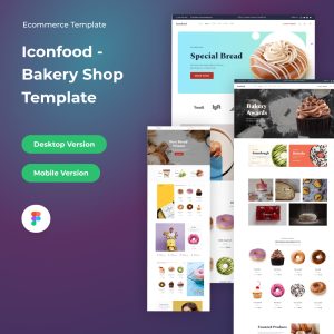 Iconfood - Bakery Ecommerce Figma Template