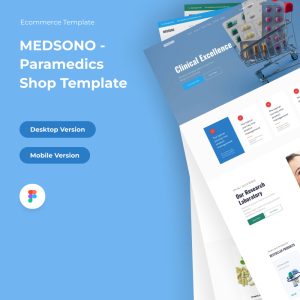 MEDSONO - Paramedics Ecommerce Figma Template