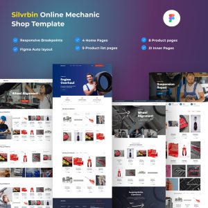 Silvrbin - Mechanic Ecommerce Figma Template