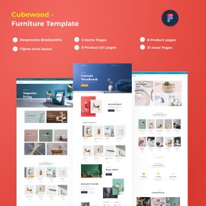 Cubewood - Furniture Ecommerce Figma Template