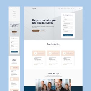 Litigade - Free Figma Legal One Page Template