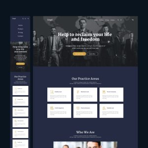 Llegal - Figma Law Firm Dark Template