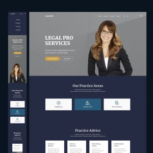 Legalide - Figma Law Firm Dark Web Design