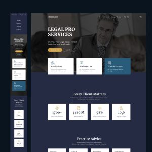 Prosecurse - Figma Law Firm Dark Web Page Template