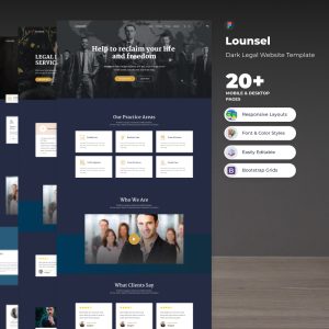 Lounsel - Figma Legal Website Dark Template