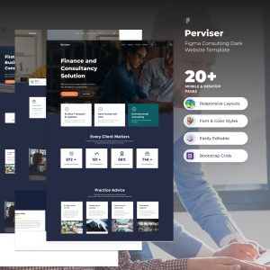 Perviser - Figma Consulting Dark Website Template