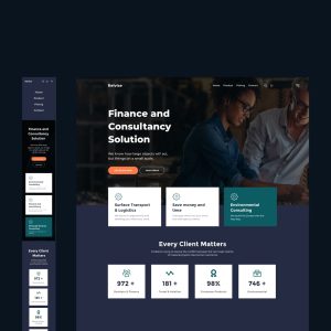 Relvise - Figma Consulting Dark Web Page Template