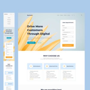 Sprivaten - Free Figma Corporate One Page Template