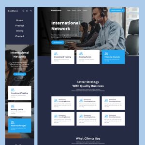 Financiary Dark - figma and html finance template