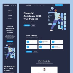 Financely - dark figma and html finance web-design