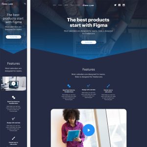 Figma Business Dark Landing page