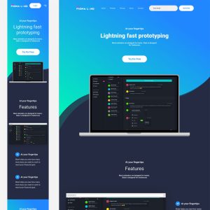 Figma startup Dark Landing page